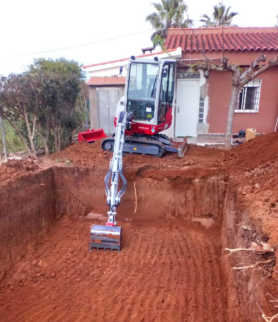 Excavación piscina